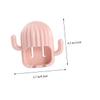 Ciieeo 2pcs Cactus Shape Brush Holder Wall Mount Toothbrush Racks Towel Storage Rack No Needed view 4