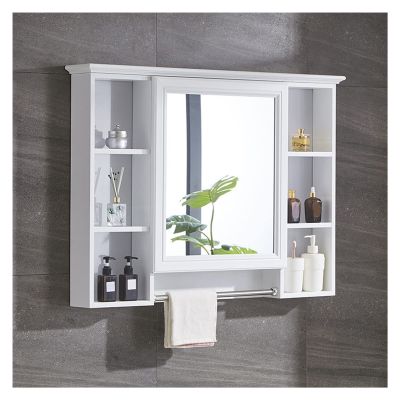 Medicine Cabinets Bathroom Mirror Cabinet, Wall Mounted Medicine Cabinet with Shelf, Bathroom Vanity Mirror Cabinet Storage Organizer Mirror Cupboard with Doors, Surface Mounting ( Color : White , Siz