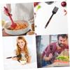 OUNONA 4pcs Sturdy Kitchen Fork Silicone Forks Smooth Surface Ergonomic Design for Dinner Salad view 2