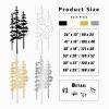 Metal Pine Tree Wall Art, Pine Tree Metal Decor Art, Metal Tree Wall Decor, Extra Large Tree Decor, Forest Metal Wall Art, Farmhouse Decor, Metal Wall Art for Living Room, Nature Lover Gift (35 x 13 inch | 90 x 34 cm, Black) view 4