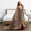 Brown Wooden Blanket,Flannel Ultra-Soft Seasons Blanket Lightweight Sofa Veil Blanket Air Conditioning Blanket view 3