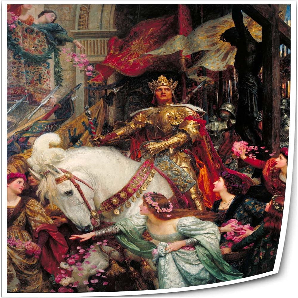 Triyend Academy Art The Two Crowns Famous Paintings Wall Art Prints Poster Landscape Wall Bedroom Decorations Artwork Giclee Fine Art (16.00''x24.00'',Unframed)