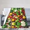 AMAZWI Fresh Fruits and Vegetables Blanket,Flannel Ultra-Soft Seasons Blanket Lightweight Sofa Veil Blanket Air Conditioning Blanket, RFXA1 view 1