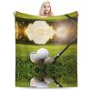 AMAZWI Golf Ball Blanket,Flannel Ultra-Soft Seasons Blanket Lightweight Sofa Veil Blanket Air Conditioning Blanket, RFXA1 view 4