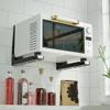 Stainless Steel Microwave Mount BracketExpandable Support Frame Foldable Shelf Rack Microwave Oven Wall Mount Bracket view 2