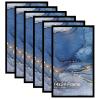 Fxojyvo 14x24 Poster Frame Set of 6, Black Frame for 14 x 24 Inch Picture Poster Photo, Light Weight and High Transparent 14 by 24 Frame for Wall - 6 Pack/Black/14 x24 view 1