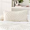 DecorAvenue 100% Cotton Hand Tufted Textured Duvet Cover Boho Bedding Comforter Cover Set of 3 Pieces with Corner Ties & Zip Closures(Off White/Creame (Design 3),Twin XL 59" x 102") view 3