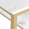 GUERNSEY Computer Desk Modern Computer Laptop Desk Marble Writing Desk Simple and Stylish Home Computer Study Table with Storage Rack Home Office Desks view 3