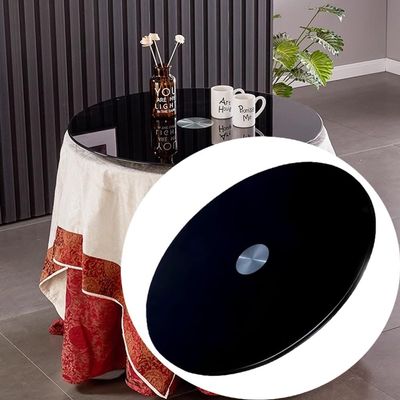 Black Rotatable Serving Tray Round Glass Rotating Plate, Lazy Susan Turntable Tabletop Rotating Tray, 70cm/28in Rotating Serving Plate for Kitchen (Size : 98cm/38inch)