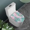 Eheartsgir Green & Pink Marble Stretchy Toilet Dust Cover Machine Washable Toilet Lid Protector Cover Fit Most Round & Elongated Toilet for Bathroom Home Hotel Decor view 2