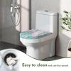 Eheartsgir Green & Pink Marble Stretchy Toilet Dust Cover Machine Washable Toilet Lid Protector Cover Fit Most Round & Elongated Toilet for Bathroom Home Hotel Decor view 4
