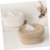 Amosfun Cotton Woven Tissue Box Holder for Desktop Decoration Compact Napkin Organizer for Home Office Bathroom Creative Handmade Washable Tissue Container Yellow view 3