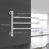 Bathroom Wall Heater Towel Warmer,Electric Towel Warmer, Towel Warmers Bathroom Bathroom Radiator 3-Bar Rotatable 180 Degrees Energy Saving Heated Towel Rail Bathroom Accessories (Hardwired view 2