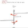 Bathroom Wall Heater Towel Warmer,Electric Towel Warmer, Towel Warmers Bathroom Bathroom Radiator 3-Bar Rotatable 180 Degrees Energy Saving Heated Towel Rail Bathroom Accessories (Hardwired view 3