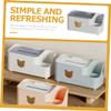 Amosfun 1pc Desktop Multi-functional Tissue Box Organizer Lightweight Sturdy Tissue Paper Holder for Home Office and Cafe Elegant White Design for Easy Storage and Accessibility view 3