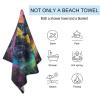 Brebasf Watercolor German Shepherd Dog Beach Towels Oversized Lightweight Soft,Cartoon Oil Painting Pet Dog Paws Heart Design Beach Towel Suitable for Bathroom Towels-51 L X31 W view 3