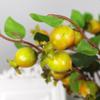 PRETYZOOM Fake Fruit Artificial Berry Floral Decor Yellow Silk Flowers Artificial Pomegranate Berries Artificial Berries Stem Branch Mini Pomegranate Picks Realistic Plants Faux Small Red Berries view 2