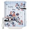 ZOE STORE Shower Curtains for Bathroom Accessories, 4th of July Polyester Fabric Bathtub Curtain with 12 Hooks, Independence Day Blue Ombre Gnomes American Star Waterproof Shower Curtains 36 x 78 in view 2