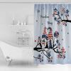 ZOE STORE Shower Curtains for Bathroom Accessories, 4th of July Polyester Fabric Bathtub Curtain with 12 Hooks, Independence Day Blue Ombre Gnomes American Star Waterproof Shower Curtains 36 x 78 in view 3