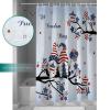 ZOE STORE Shower Curtains for Bathroom Accessories, 4th of July Polyester Fabric Bathtub Curtain with 12 Hooks, Independence Day Blue Ombre Gnomes American Star Waterproof Shower Curtains 36 x 78 in view 4
