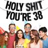 Black Glitter Holy Shit You're 38 Banner, Happy 38th Birthday/Cheers to 38 Years, Funny 38th Birthday Party Decorations Supplies view 4