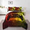 Feelyou Kids Boys Red Yellow Gamer Comforter Full Size, Honeycomb Gaming Comforter Set for Lightning Gamer Bedding Set Game Duvet Set Bed Set Room Decor Quilt Set Bedding Collection view 4