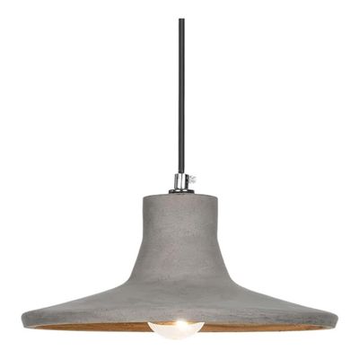 SteFik Ndustrial Cement Ceiling Pendant Light Hat - Modern Gray Cement Pendant Light, V-intage Suspended Lighting Fixture, Farmhouse Chandelier Compatible with Kitchen Island, Dining Room, Restaurant