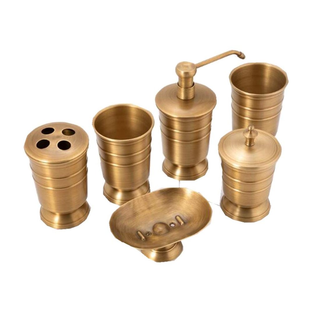 Bathroom Vanity countertop Set Bathroom Accessories Set Tooth Brush Holder Soap Dispenser Soap Box Mouth Cup Bath Decoration Accessories Suitable for Family Hotel Bathroom