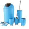 Plastic Bathroom Suite Bathroom Suite Gargle Cup Six-Piece Set of Toiletries Brushing Utensils (As Show Fits All) view 1