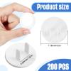 Thyle 200 Pcs Outlet Covers Bulk Child Baby Proofing Covers for Electrical Outlets Easy Install Socket Sturdy Safe Secure Baby Proofing Kit for Home Office Bulk (White) view 3