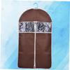 PRETYZOOM High-end Embossed Garment Cover for Suit Storage Clothes Organizer Bag Coffee for Travel and Closet view 2