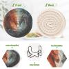 ALAZA Dragon Abstract Magic 6 Pcs Drink Coasters with Holder Absorbent Round Woven Coaster Set for Home Decor Bar Tabletop Cups view 4
