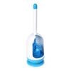 Compact Freestanding Plastic Toilet Bowl Brush and Plunger Combo Set with Holder - Caddy for Bathroom Storage - Sturdy, Heavy Duty, Deep Cleaning - Charcoal Gray/Brushed Stainless Steel view 1