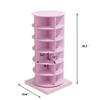 Gnrolaz 360 Rotating Shoe Tower, 7-Tier Vertical Corner Tower, Free Standing Spinning Rack - Holds 28 Pairs of Shoes for Entryway, Living Room, Hallway (Pink) view 2