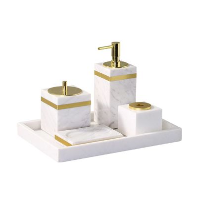 Bathroom Accessories Set White Ceramic Wash Set Toothpaste Dispenser Toothbrush Holder Bathroom Decoration
