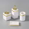 Bathroom Accessories Set White Ceramic Wash Set Toothpaste Dispenser Toothbrush Holder Bathroom Decoration view 4