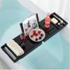 Adjustable Home Spa Wooden Bath Tray Bathtub Caddy Organizer Rack Bathroom Accessories Bathtub Rack Stand Holder (Color : E) (D) view 3