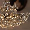 SteFik Light Luxury Dream Crystal Petal Chandelier, French Rustic Crystal Pendant Light, Dining Room Cloakroom Light, Personality American V-intage Hanging Lamp Interesting Life,Pendant view 2