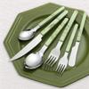 ONUIFIKE Silverware Set, 4/16/24/32 Pieces Stainless Steel Knives And Forks, Steak Knives, Forks And Spoons, Colorful Tableware, Dessert Spoons, Forks, Cream Knives And Spoons, Cutlery Flatware Set ( view 4