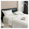ADovz 3Pcs Quilt Blue Gray Full/Queen Size 90X98in Quilted Reversibe Coverlet 2Pillow Shams,600TC Egyptian Cotton Bedspread Coverlet,Bed Sheets, FH-762 view 2
