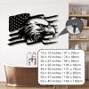American Eagle Metal Wall Art - Large US Eagle Wall Sign, Independence Day Flag Wall Decor (48x30inches / 121x76cm, Style 2) view 3