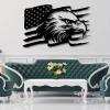 American Eagle Metal Wall Art - Large US Eagle Wall Sign, Independence Day Flag Wall Decor (48x30inches / 121x76cm, Style 2) view 4