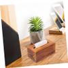 Amosfun 1pc Tissue Box Chic Retro Napkin Organizer Elegant Tissue Holder for Grain Design Convenient Pull-Out Bottom Stylish Storage view 2