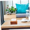 Amosfun 1pc Tissue Box Chic Retro Napkin Organizer Elegant Tissue Holder for Grain Design Convenient Pull-Out Bottom Stylish Storage view 3