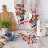 4th Of July Flower Kitchen Towels,Absorbent Microfiber Kitchen Dish Hand Tea Bath Towel,Quick Dry Cleaning Cloth Dishclothes Decorative Sets, Bottle Fireworks Independence Day (1-PC, 18x28) view 3
