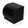 Amosfun 1pc Stainless Steel Tissue Box Wall-Mounted Holder for Bathroom Household Use Easy Installation No Drilling Required Multi-Functional Storage view 2