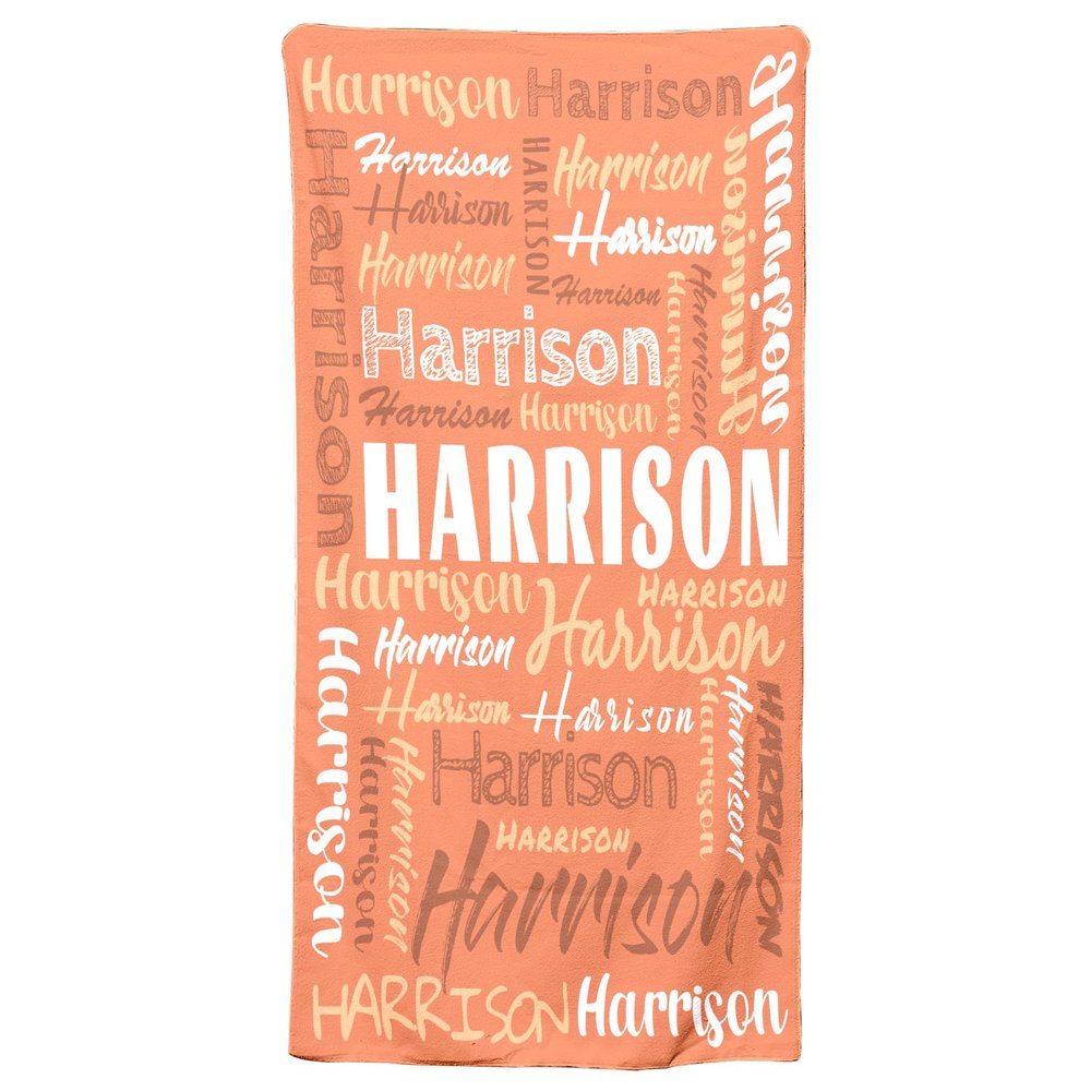 Personalized Beach Towels for Kids Adults, Personalized Custom Kids Baby Girls Boys Beach Towel with Names