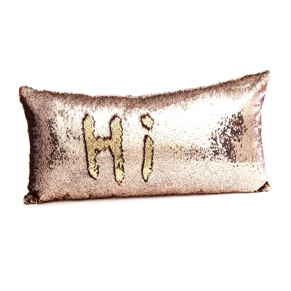 Amosfun Sequins Throw Pillow Home Comfortable Brighten Your Living Space