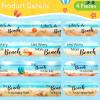 Boao 4 Pcs Large Towel Bands for Beach Chairs 15.75" x 1.97" Cruise Chairs Towel Bands Elastic Windproof Lounge Clips Strap Holder for Summer Pool Hawaiian Accessories Gifts (Seaside) view 3