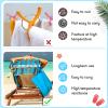 Boao 4 Pcs Large Towel Bands for Beach Chairs 15.75" x 1.97" Cruise Chairs Towel Bands Elastic Windproof Lounge Clips Strap Holder for Summer Pool Hawaiian Accessories Gifts (Seaside) view 4